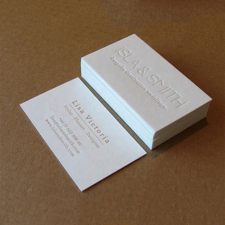 Custom Design Letterpress Calling Cards, Paper Printing Oem Gold Foil Business Card