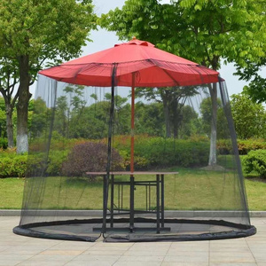 Outdoor courtyard mosquito net gauze outdoor Roman umbrella portable straight umbrella gauze