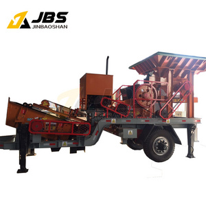 Mobile Diesel engine stone crusher plant with mini Jaw crusher PE250X400 and small vibrating screen