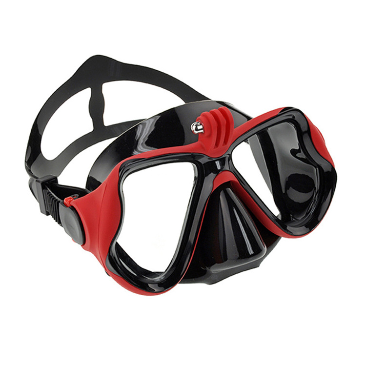 180 Wide View Camera Mount Scuba Diving Mask With Silicone Strap