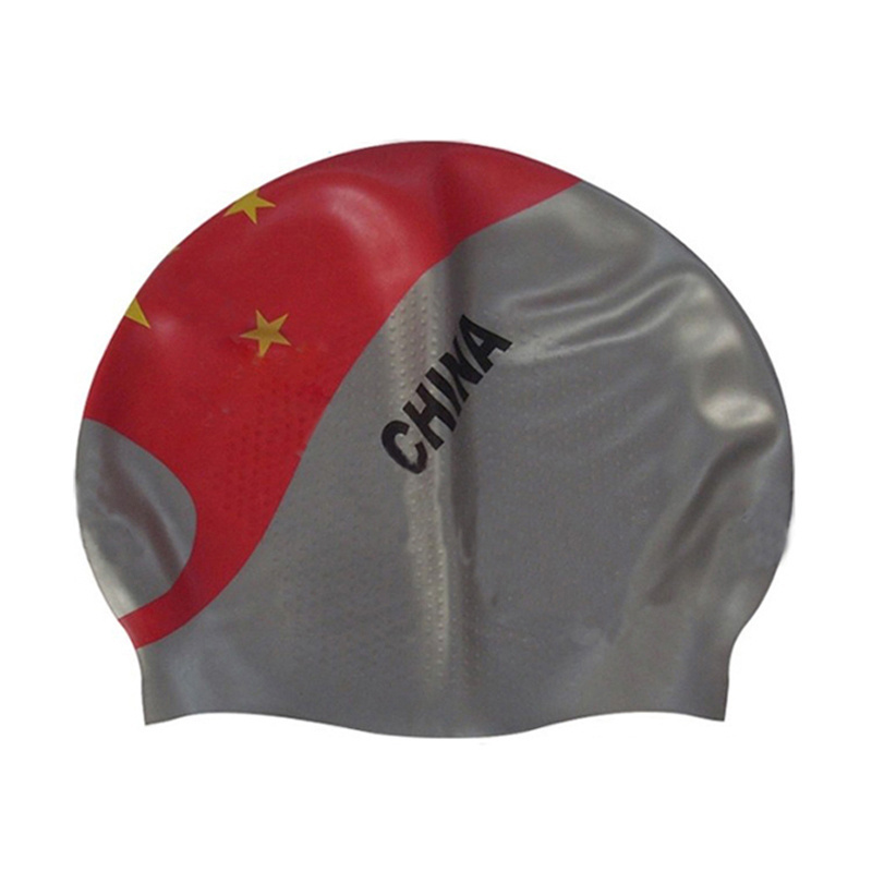 Adult Men Women Waterproof Silicone Swimming Cap Hat Dome Swimming Pool Cap with Custom Print