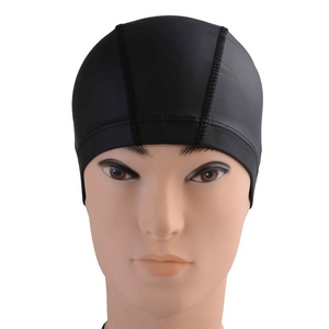 Waterproof comfortable PU swim cap fabric swim cap more elastic