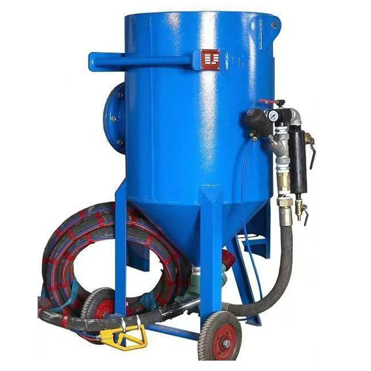 Manufacturer's direct sales of small mobile manual surface treatment sanding machines and sand tanks