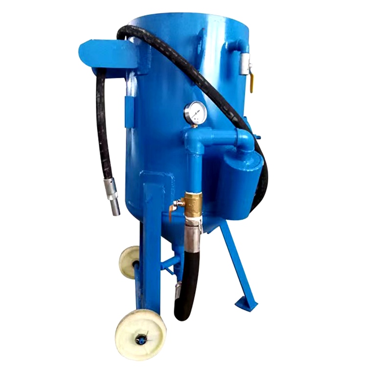 Manufacturer's direct sales of small mobile manual surface treatment sanding machines and sand tanks