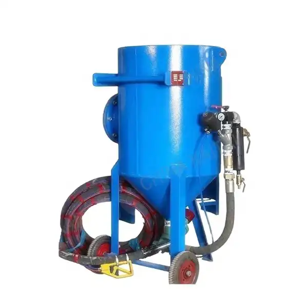 Latest Design Reasonable Price Portable Dustless Water Wet Sand Blasting Machine,Sand Blaster Pot With Mobile Wheel