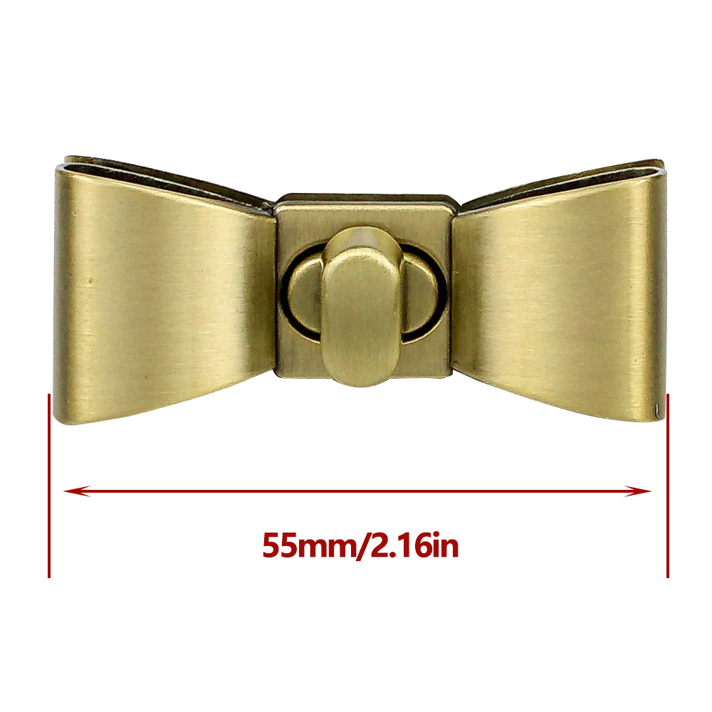 Fashion Handbag Fitting Accessories Alloy Turn Twist Lock for Leather Bags Hardware