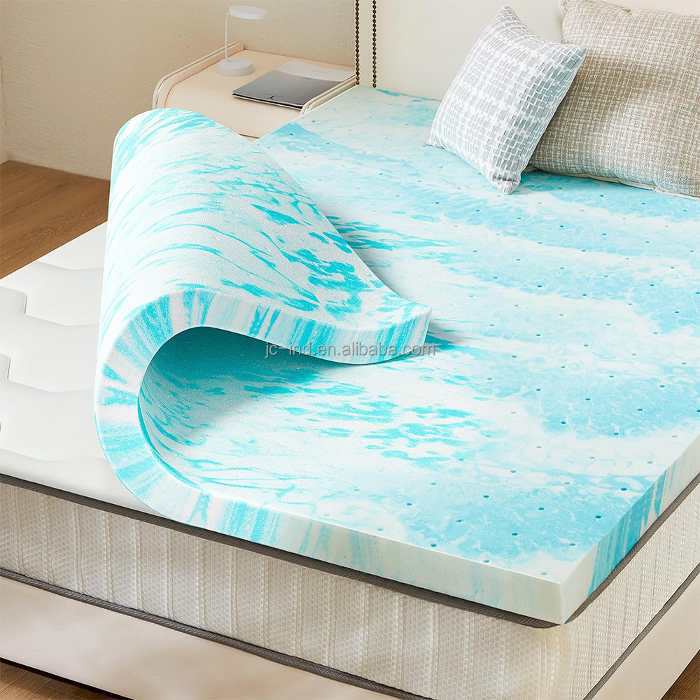 Mattress Topper Full Size Cooling Gel Memory Foam Bed Toppers