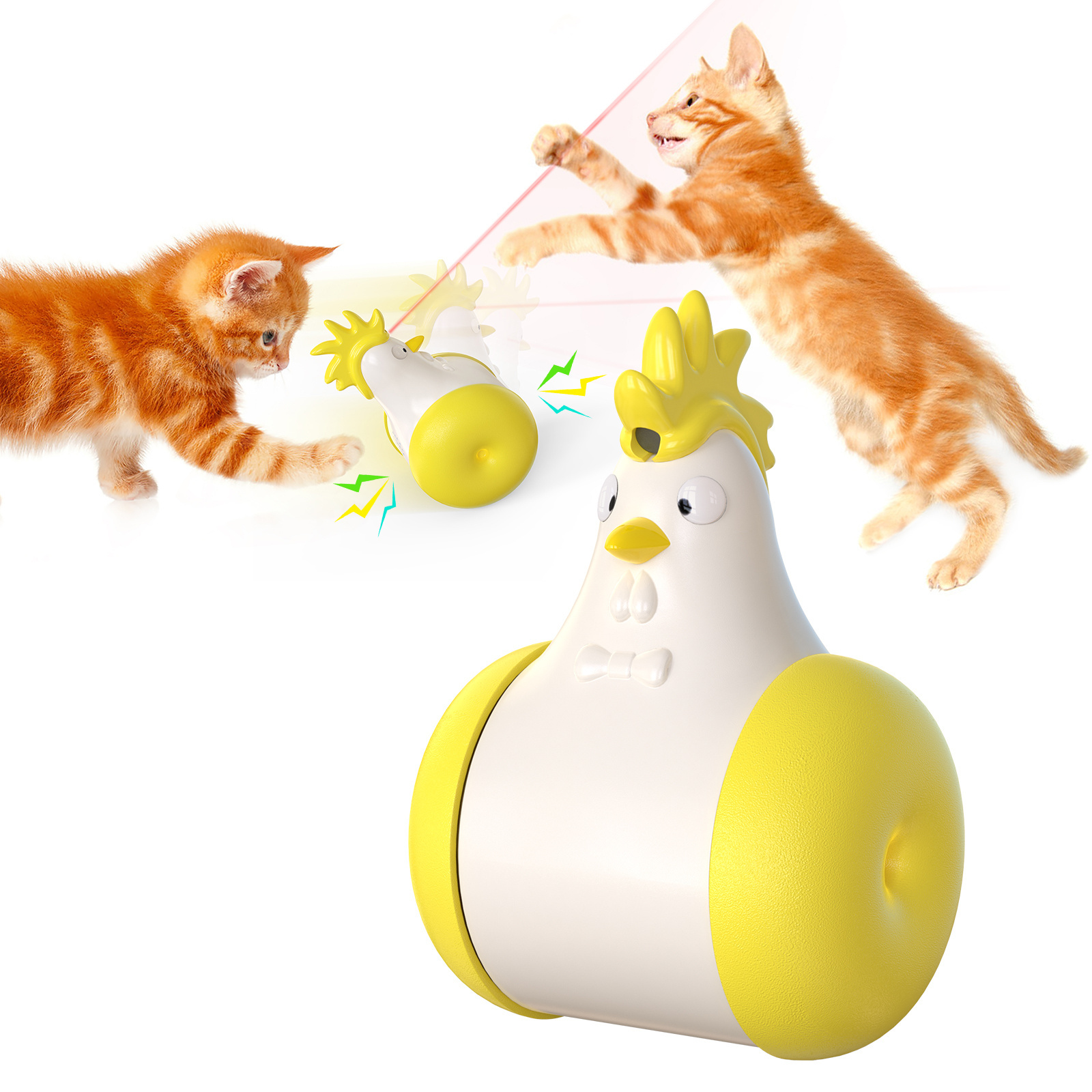 Sounding USB Charging Infrared Laser Pet Tumbler Funny Cat Ball Funny Cat Stick Cat Toy