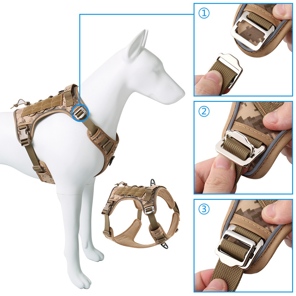 Pet Clothing Hunting Comfortable Pet Dog Tactical Vest Training Harness Manufacturers