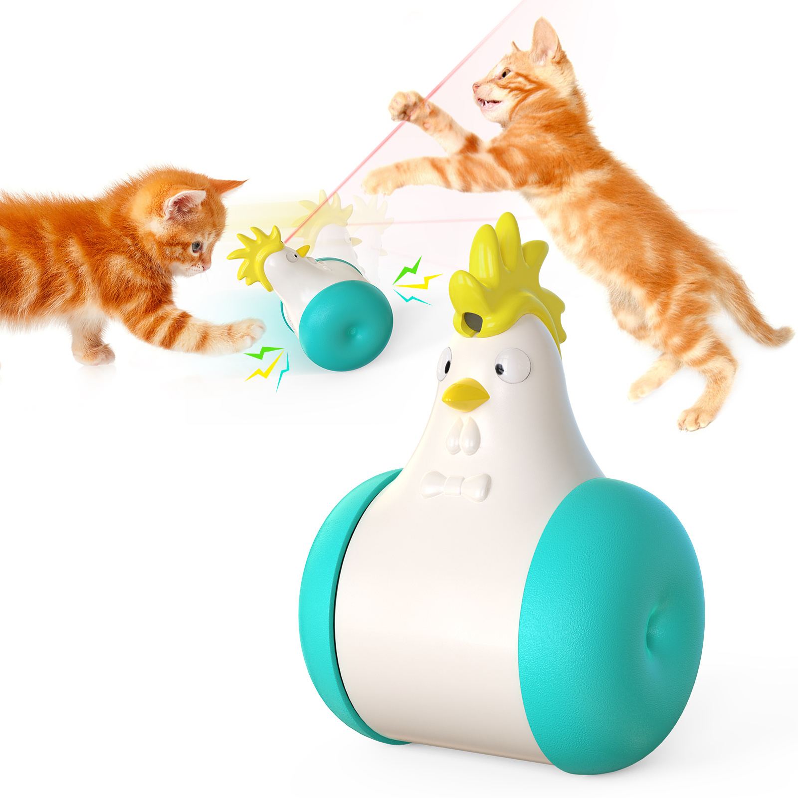 Sounding USB Charging Infrared Laser Pet Tumbler Funny Cat Ball Funny Cat Stick Cat Toy