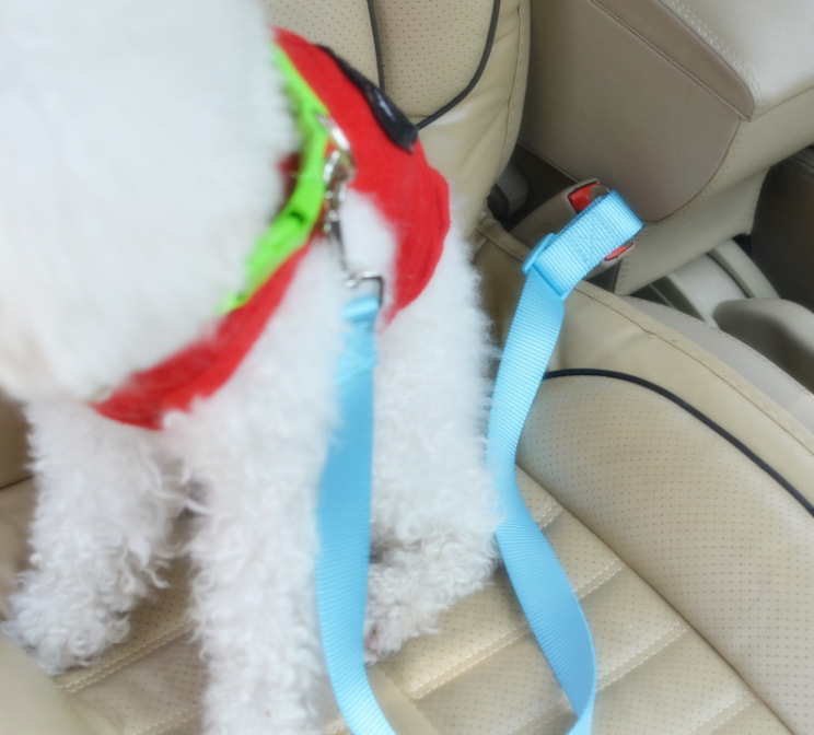 Pet Dog Cat Car Seat Belt Dog Accessories Adjustable Nylon Fabric Safety Belts For Dogs