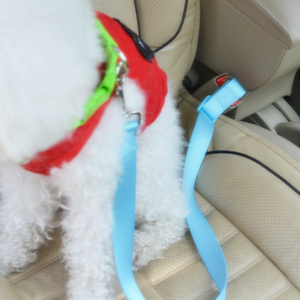 Pet Dog Cat Car Seat Belt Dog Accessories Adjustable Nylon Fabric Safety Belts For Dogs