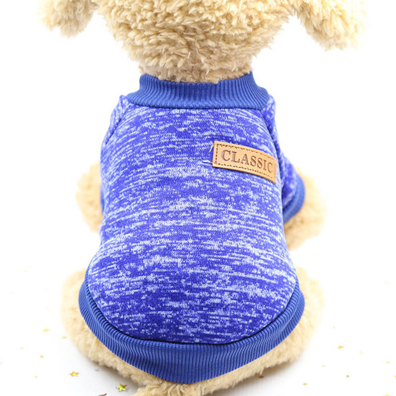 Wholesale Fashion XS-XXL Dog Clothing Plush Dog Designer Clothing Pet Winter Sweater Clothes Hoodies Cloth CLASSIC Animals