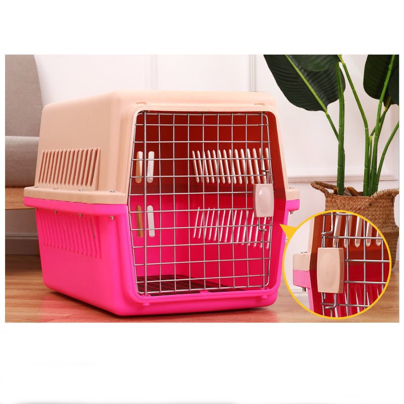 Hot Selling Cat Pet Air Cage Plastic Aviation Outing Portable Transport Dog Airplane Cat Air Cage Air Box Carton Dog Bag 10pcs