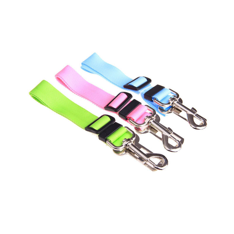 Pet Dog Cat Car Seat Belt Dog Accessories Adjustable Nylon Fabric Safety Belts For Dogs