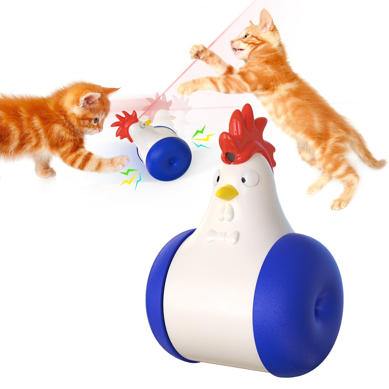 Sounding USB Charging Infrared Laser Pet Tumbler Funny Cat Ball Funny Cat Stick Cat Toy