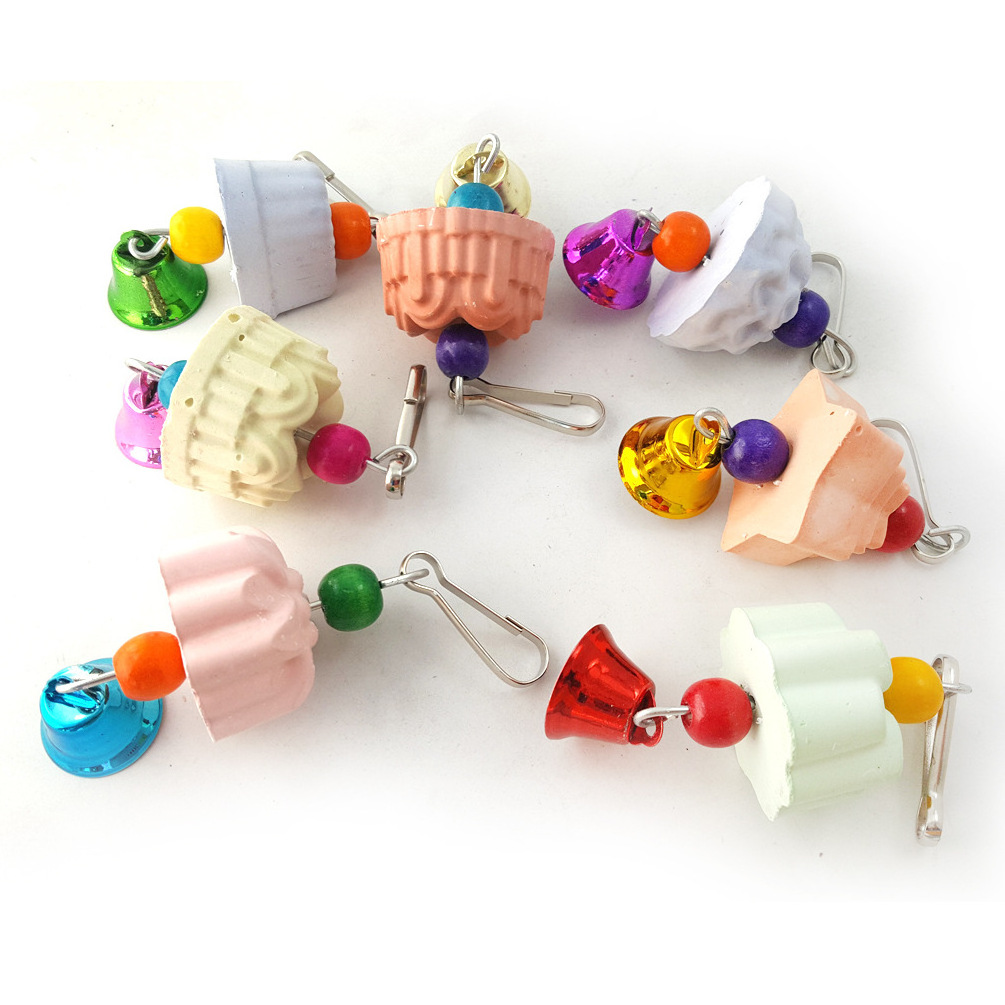 Birds Parrot Grinding Stone Chewing Toy Dragon Cat Squirrel Bite String Mouth Molar Stone Cage Bird Toys Accessories With bell