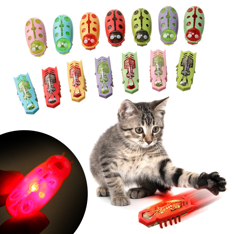 Wholesale Cat Teasing Toy Luminous Lamp Electric Toothbrush Insect Pets Electronic Toy