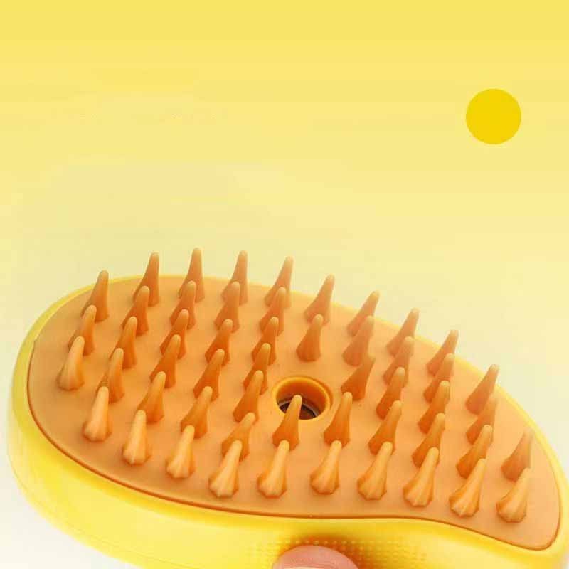 Factory Dry Wet Cat Steamy Brush Silicone Massage Tool Pet Brushes Self Cleaning Cat Steamy Brush