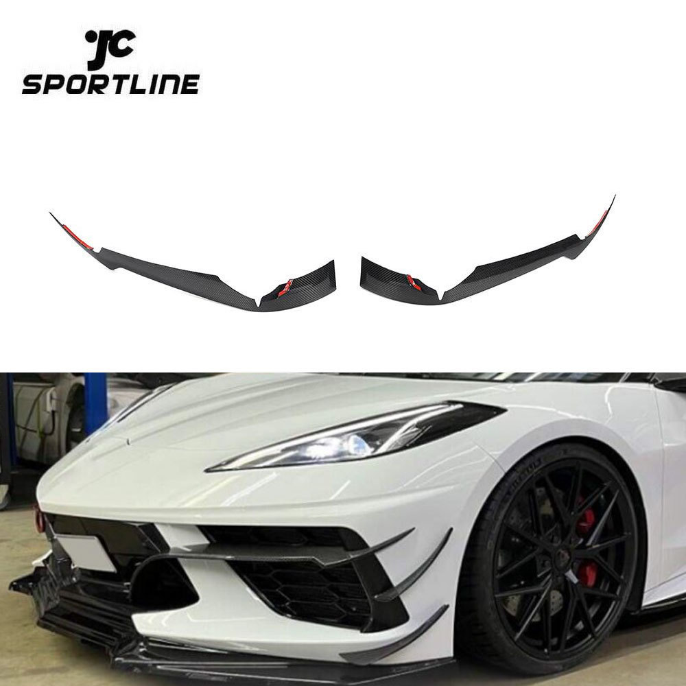 Carbon Fiber C8 Front Intake Vents for Chevrolet Corvette C8 2-Door Targa Top Coupe 2020-2021