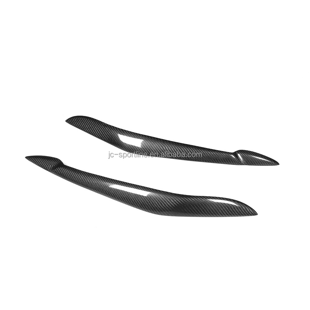 Pair Eyebrows Carbon Fiber Headlights Eye Lids Cover for BMW X5 E70 07-2013