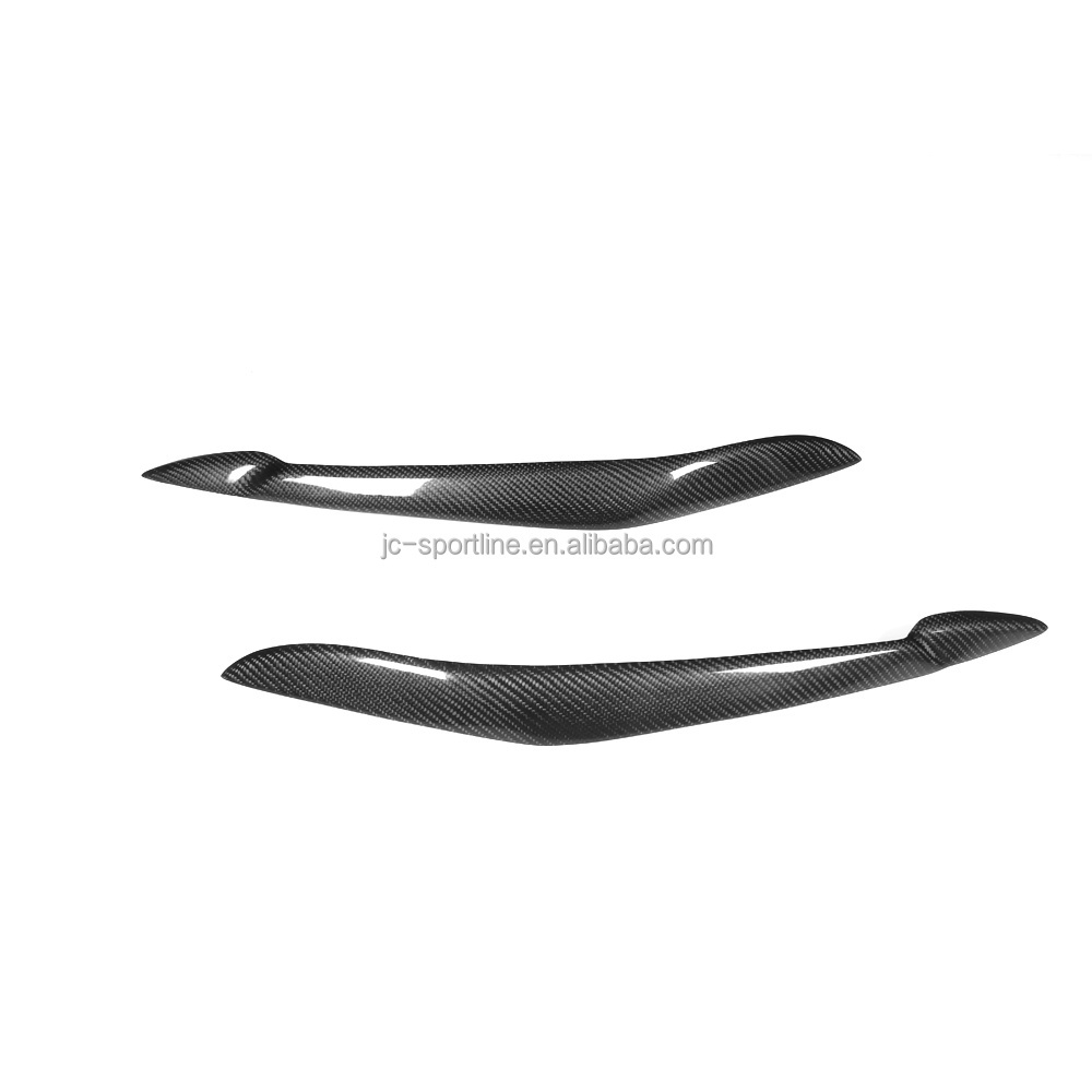 Pair Eyebrows Carbon Fiber Headlights Eye Lids Cover for BMW X5 E70 07-2013