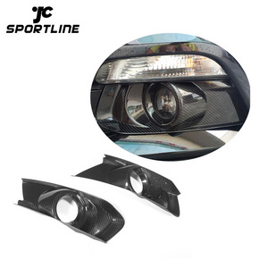 Carbon Fiber Front Bumper Fog Lamp Light Cover for Ford Mustang 2015 UP