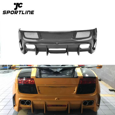 D style Carbon Fiber Rear Bumper Body Kit for Lamborghini Gallardo LP550 LP560 LP570 08-12