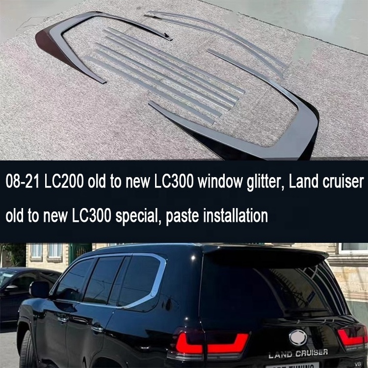 lc200 upgrade  LC300 accessories window trim chrome Stainless steel adhesive  for Land cruiser 200  300 2008-2021