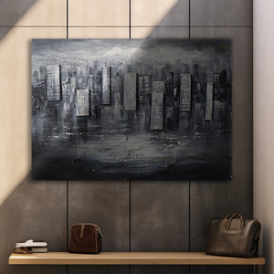 Custom Black Abstraction 3D Painting Pictures Living Room Home Decoration Wall Art