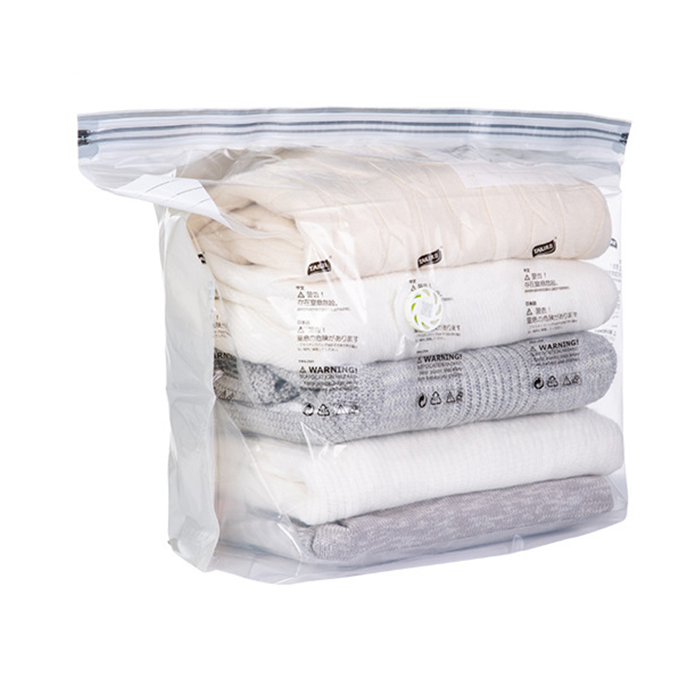 Pump Free Space Saver Cube Vacuum Compression Storage Bags Plastic Clothes Bag For Cloths and Bedding Closet Organizer