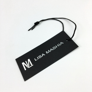 Custom Silver Foil Stamping Paper Hang Tags Clothing Price Tag