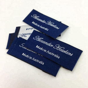 100% polyester woven garment clothing label wholesale custom woven label