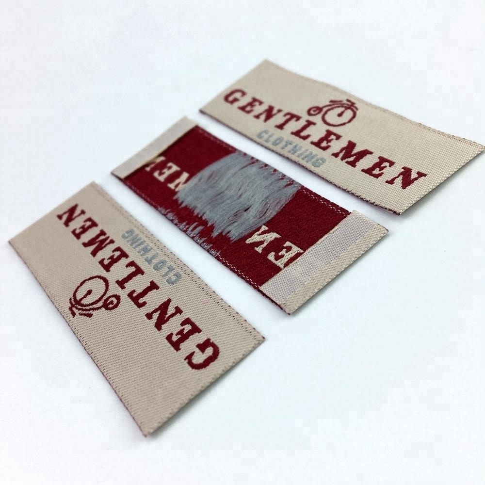 100% polyester woven garment clothing label wholesale custom woven label