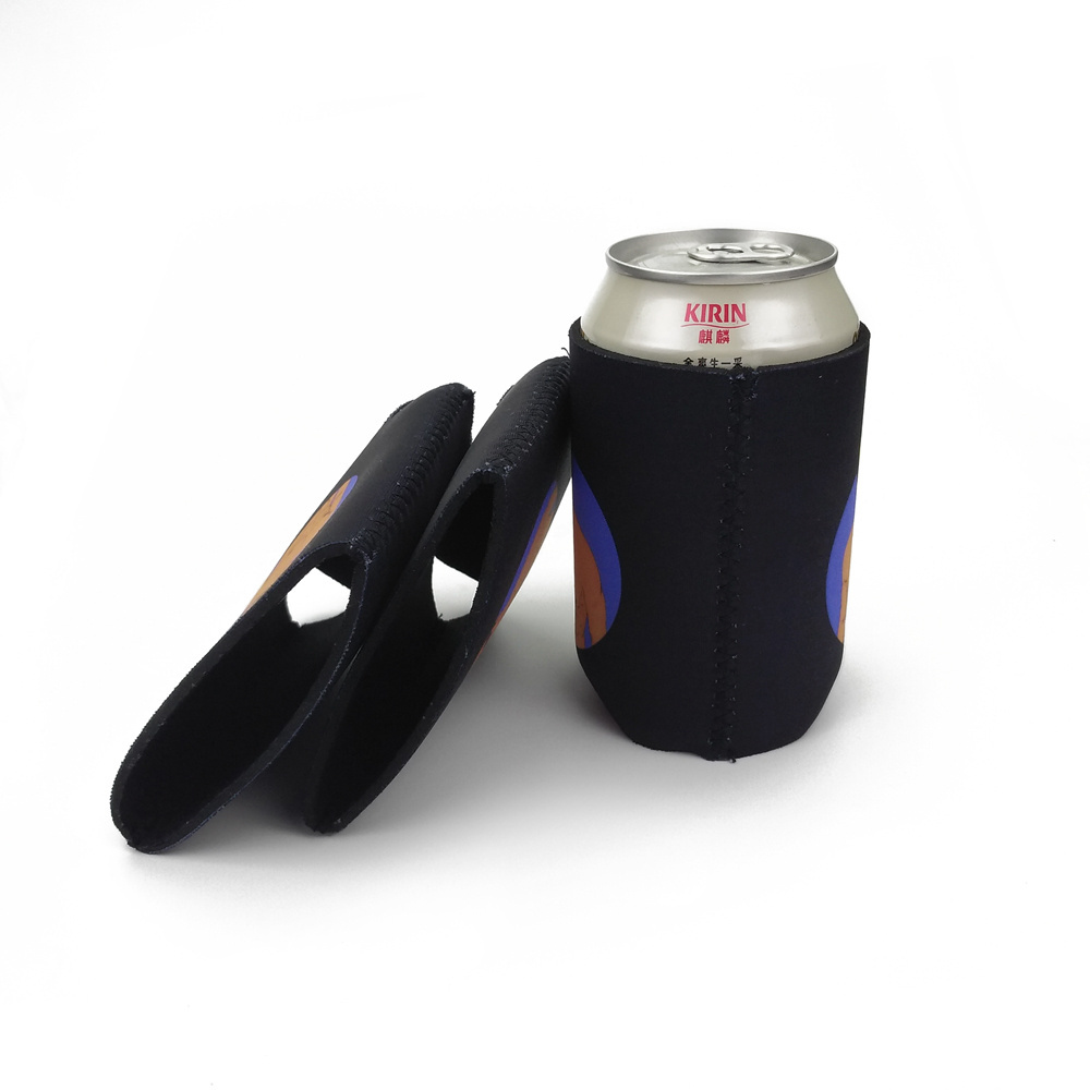 Custom neoprene collapsible folding beer can cooler / sleeve /stubby holder with base