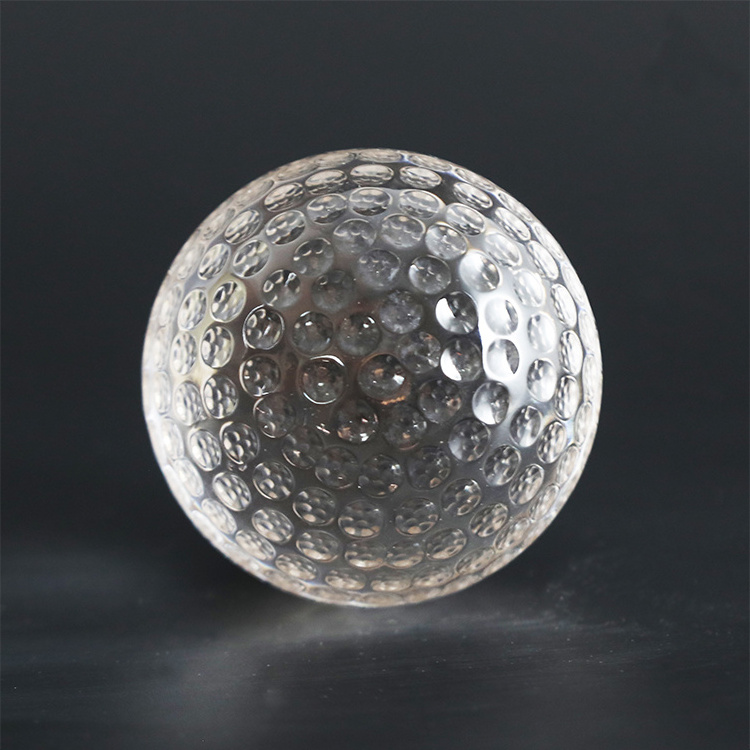 Hot selling sports enthusiasts trophy crystal ball glass golf ball crystal gift souvenir