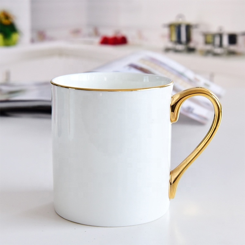 wholesale nordic porcelain mug clear customize bone china gold  coffee mugs with logo for hotel