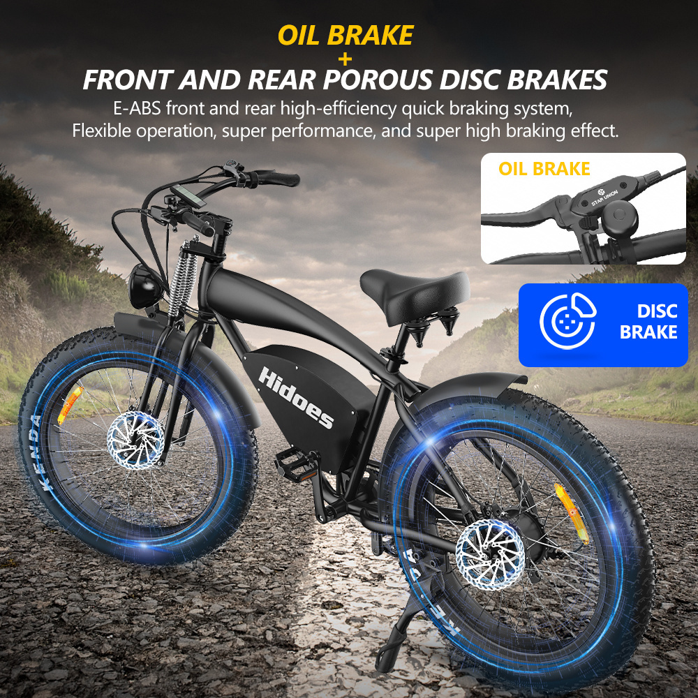 European warehouse Dropshiping 2023 high quality 26 Inch fat tire electric bike Hidoes B3 1200w 48V electric bicycle ebike