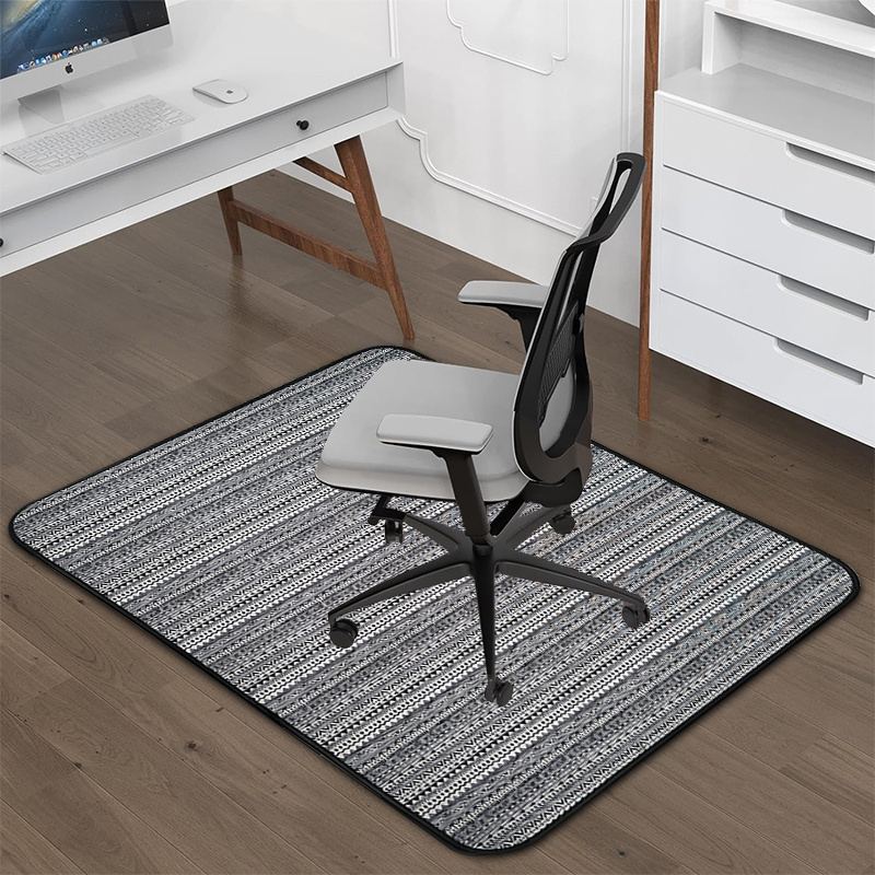 Heavy duty custom foldable polyester desk computer gaming home office chair mat for hardwood floor