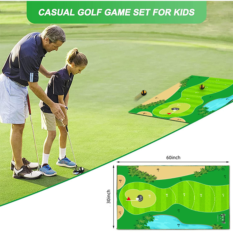 Golf hitting mat rough custom golf training game putting hitting track mats swing aid indoor practice