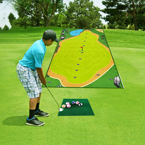 Chipping golf game mat set new golf swing training mat mini practice hitting