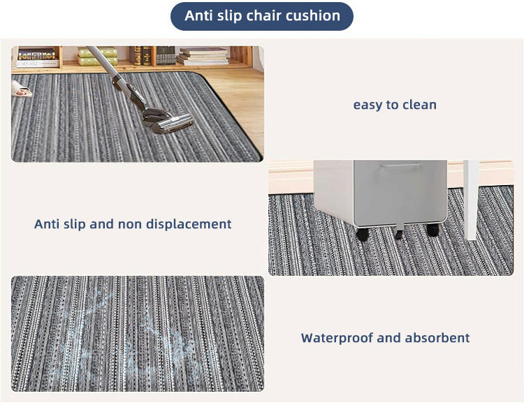 Heavy duty folding protective mat under the chair floor mat polyester office chair floor mats