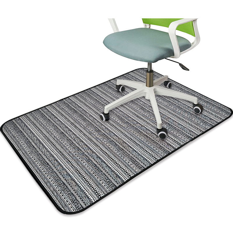 Heavy duty custom foldable polyester desk computer gaming home office chair mat for hardwood floor