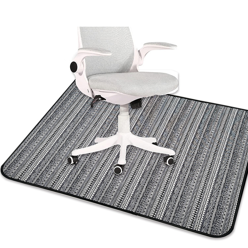 Heavy duty custom foldable polyester desk computer gaming home office chair mat for hardwood floor