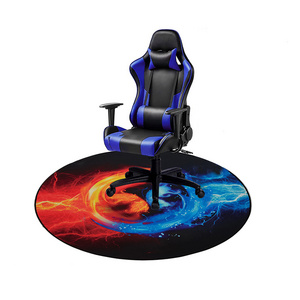 Anti Slip Round Polyester Computer Gaming Chair Mats Floor Mats For Gaming Chair