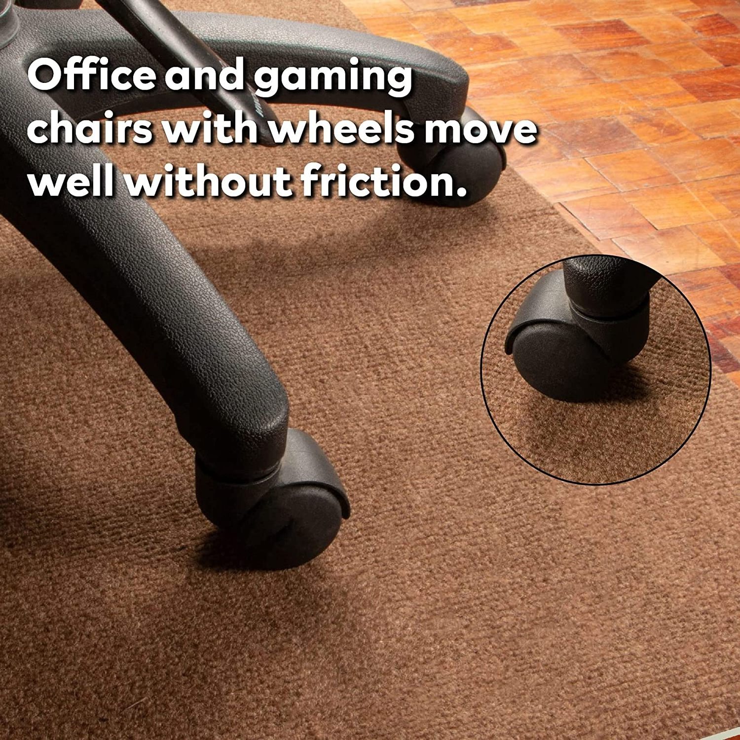 Large Anti-Slip Floor Protector for Home Office Under Desk Low-Pile Rug Office Computer Gaming Rolling Chair Mat