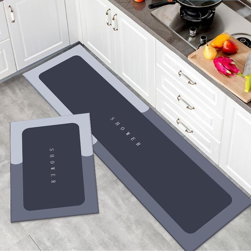 Hot Selling Quick Dry Anti Slip Diatomite Kitchen Carpet Mat Rugs 2 Piece Set Kitchen Mats For Floor