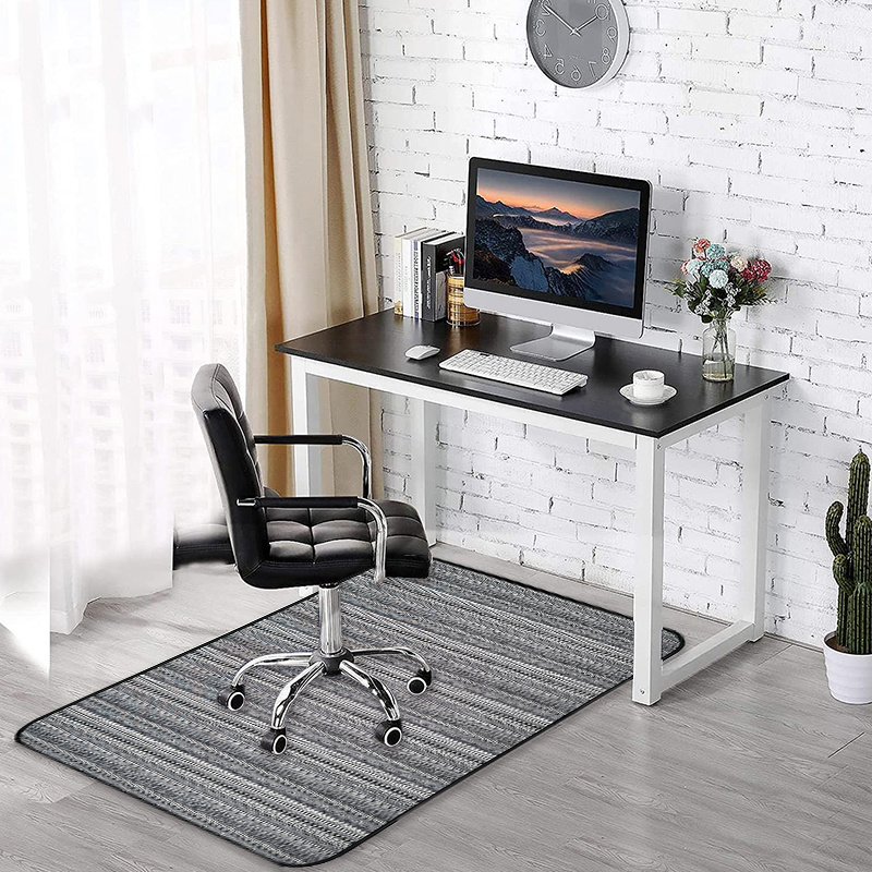 Anti slip folding polyester floors protection mat computer gaming office chair floor mat for carpet