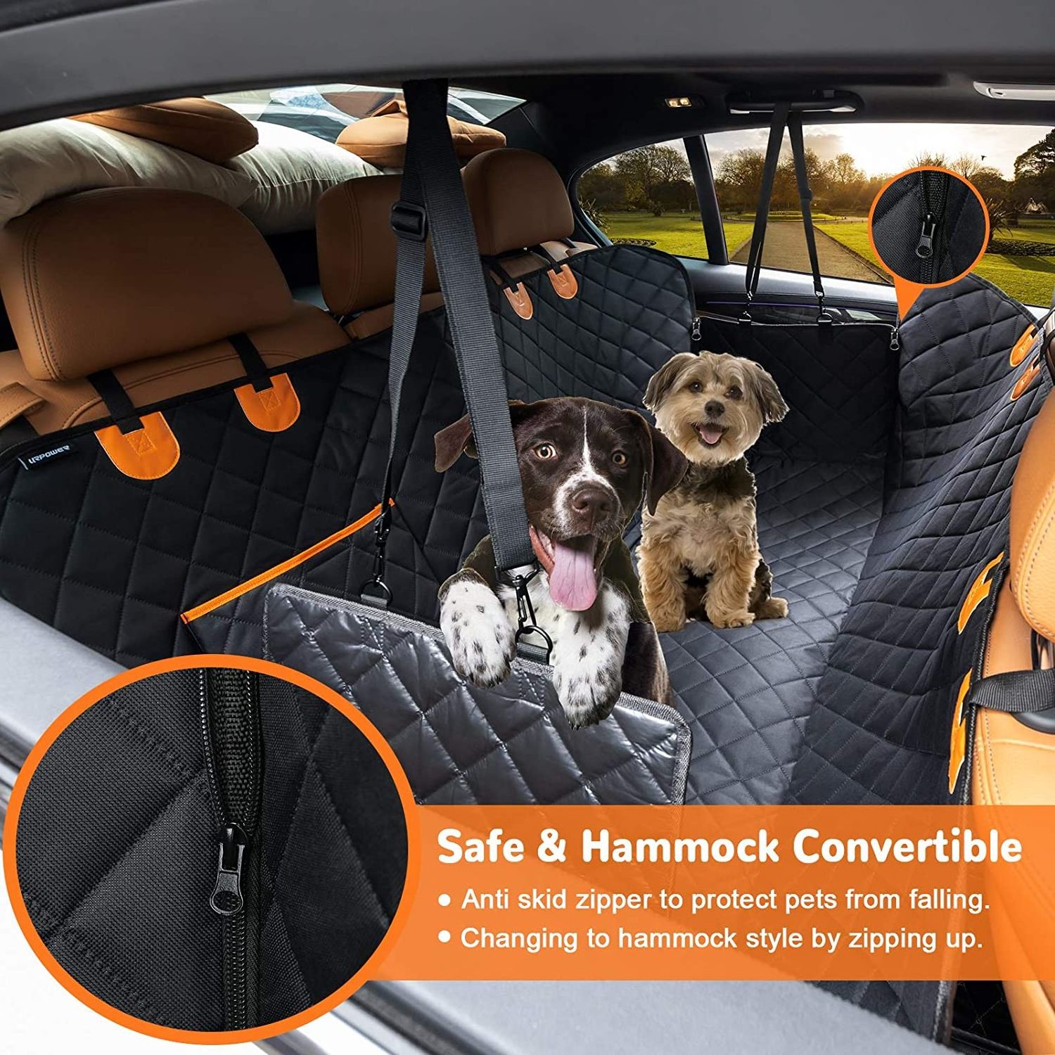 Durable Pet Dog Seat Cover Scratch Nonslip 100% Waterproof Car Seat Cover Dog Car Hammock for dogs