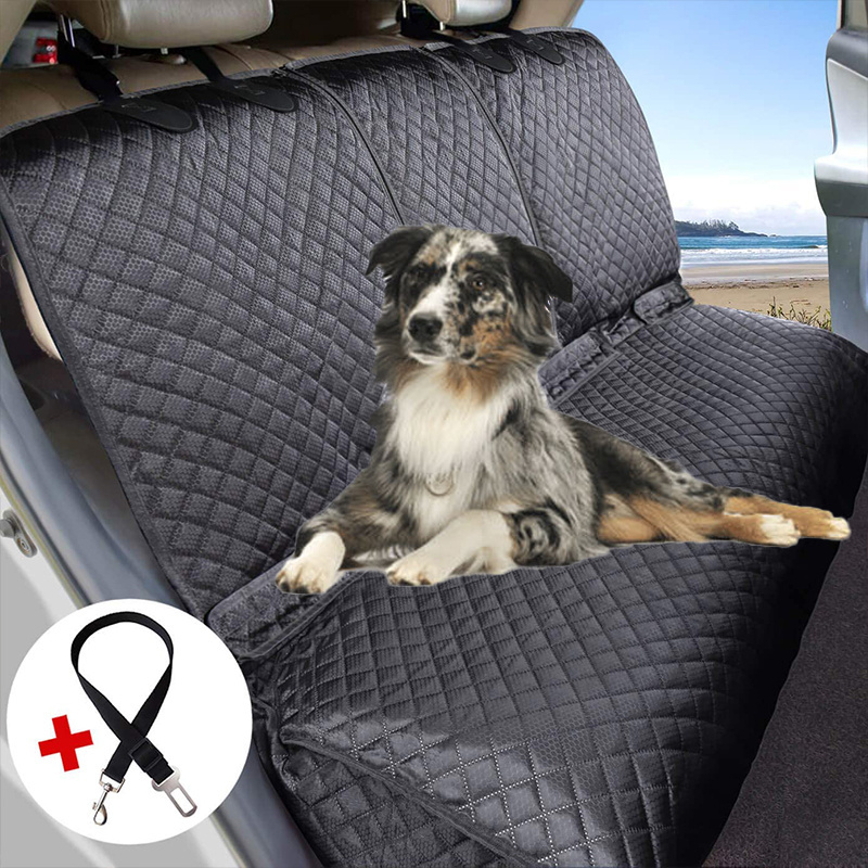 Scratch Prevent Anti-slip Dog Car Hammock 100% Waterproof Dog Backseat Seat Cover Car Pet Backseat Cover with Mesh Window